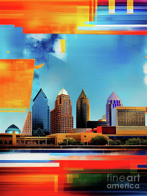 San Antonio Cityscape Digital Art By Bjorn Kristian Lantz Fine Art