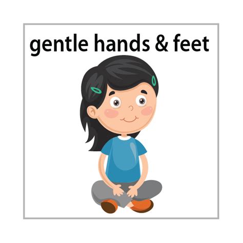 gentle hands and feet – girl | Mission Magnets - visual routine system