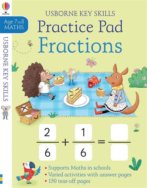 Usborne Key Skills Fractions Practice Pad Ages 7 8 Wordunited