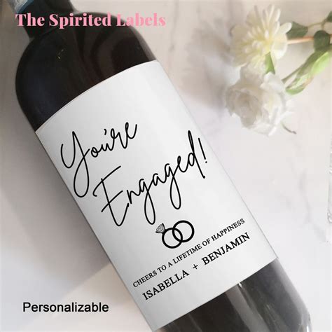 Engagement Wine Labelengagement Tpersonalized Engagement Wine