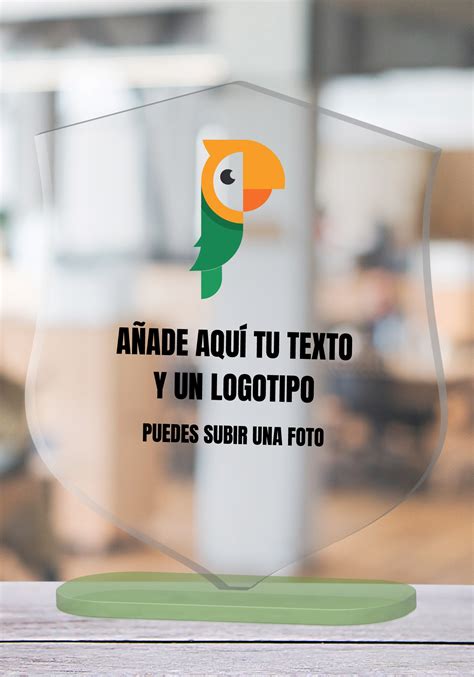 Troféu escudo de metacrilato