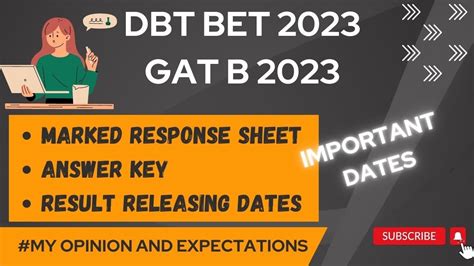 Dbt Bet And Gat B Marked Response Sheet Result Dates