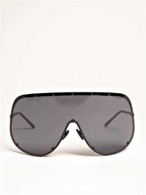 Lyst Rick Owens Oversized Black Sunglasses In Black For Men