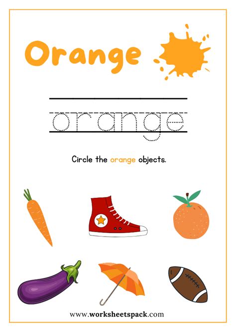 Exploring the Vibrant World of Orange: Worksheets for Fun Learning