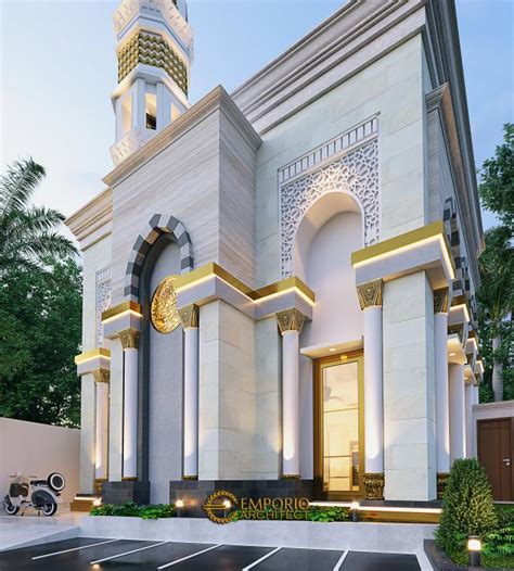 Desain Tampak Depan Masjid Classic 2 Lantai Riyadhuul Ulum Di Jakarta