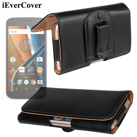 Horizontal Leather Case Pouch Bag Holster Cover W Belt Clip For