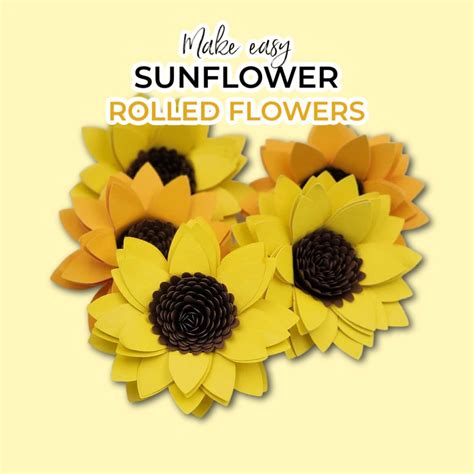 how to make paper sunflowers with Your cricut (FREE sunflower Cricut ...