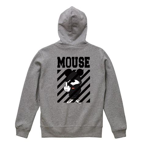 United Athle ストリート大人気ブランド パーカー OFFMOUSE FUCK hoodie 背中 デザイン ユニセックス 男女共用