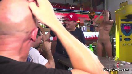 Babe Gets Gangbang Orgasm In Public