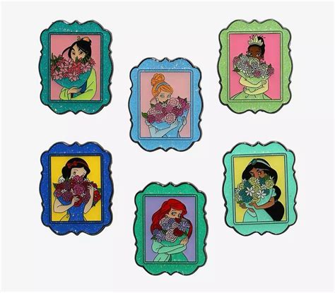 New Disney Princess Bouquets Blind Box Pin Set At Hot Topic 9 90 Per Box Pin Hottopic