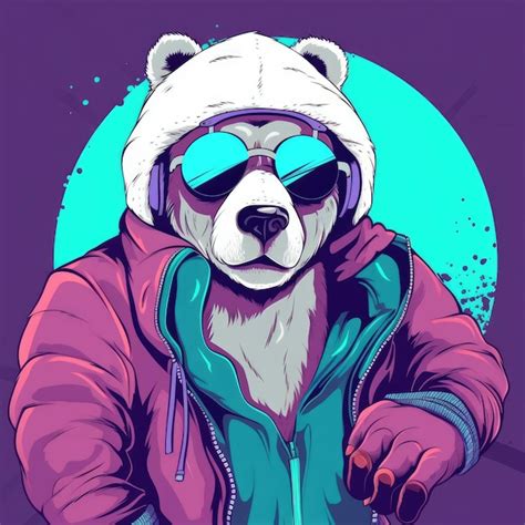 Premium Ai Image Dope Chill Animal Sticker