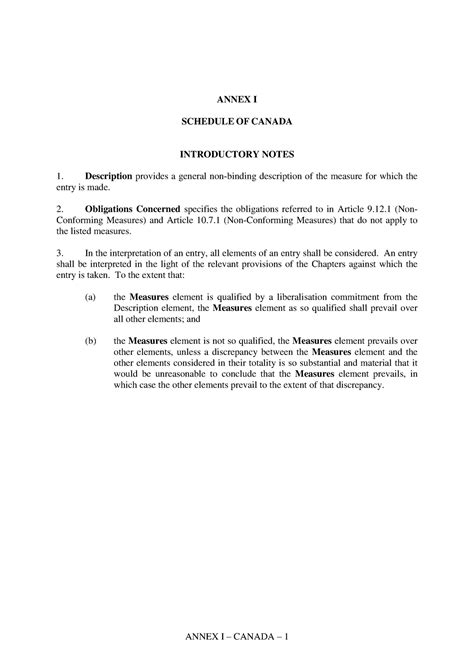 Annex I Canada Hiến Pháp Annex I Schedule Of Canada Introductory