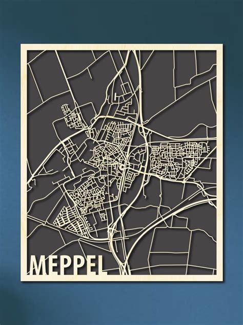 Citymap Meppel Kopen Hout Kado Nl