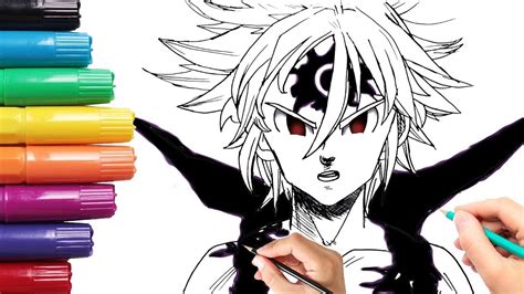 How To Draw Meliodas Assault Mode Step By Step Seven Deadly Sins