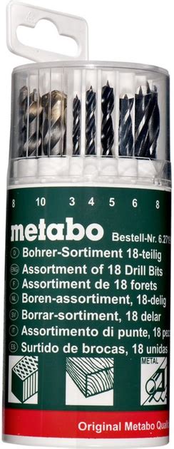 Набор сверл Metabo по металлу, дереву, камню 18 шт (627190000) – фото ...
