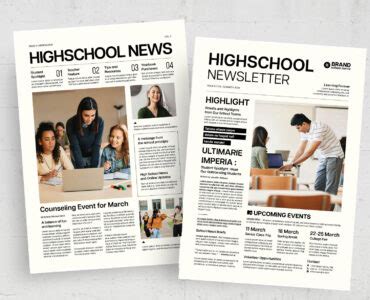 School Newsletter Template [AI, EPS, INDD] - BrandPacks