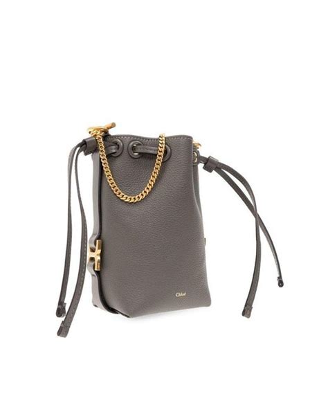 Chloé Marcie Micro Bucket Bag in Gray Lyst