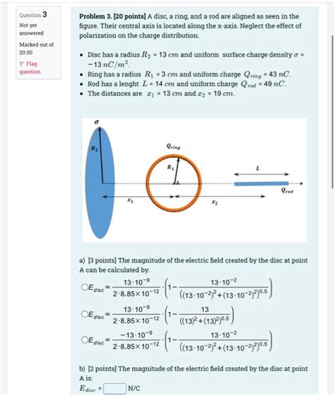 Solved Problem 3 20 Points A Disc A Ring And A Rod Are Chegg