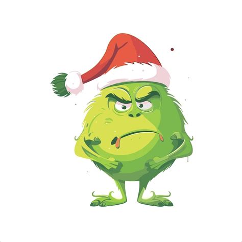 Premium Vector Grinch Stolen Cartoon Character Angry