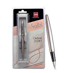 Cello Signature Crème Ivory Roller Pen Blue Ink 1 Roller Pen