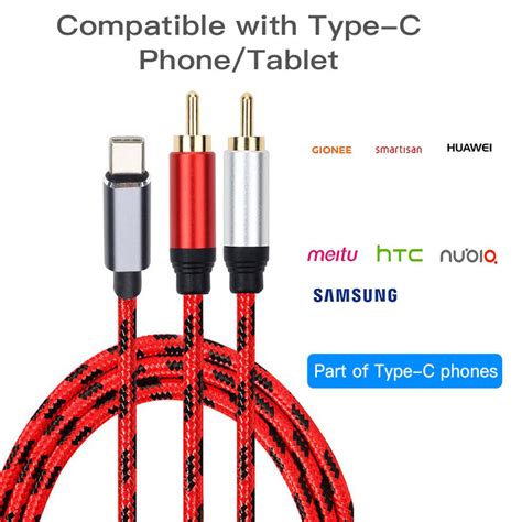 Wholesale USB C RCA Audio Cable Type C To 2 RCA Cable For Phone Home PC