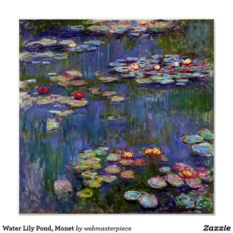 Water Lily Pond, Monet Poster | Zazzle | Water lilies painting, Water ...