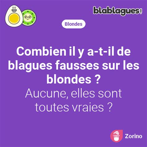 Combien il y a-t-il de blagues fausses sur les blondes ? | Blablagues ...