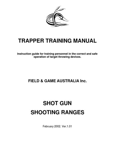 Trapper Training Manual Field And Game Australia Inc Pdf Trapping