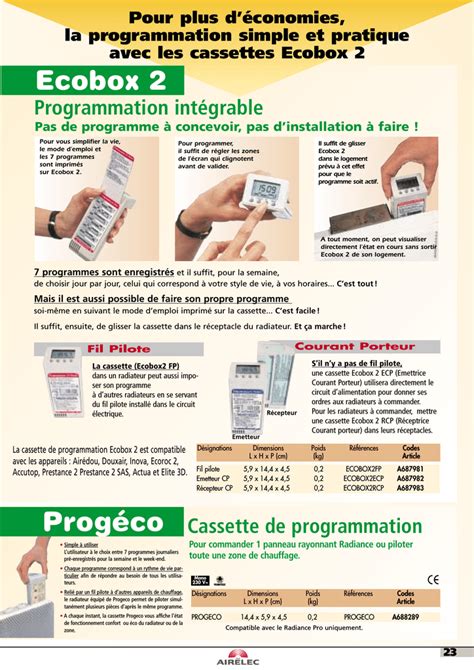 Cassette De Program Progress RCP Courant Porteur APPLIMO