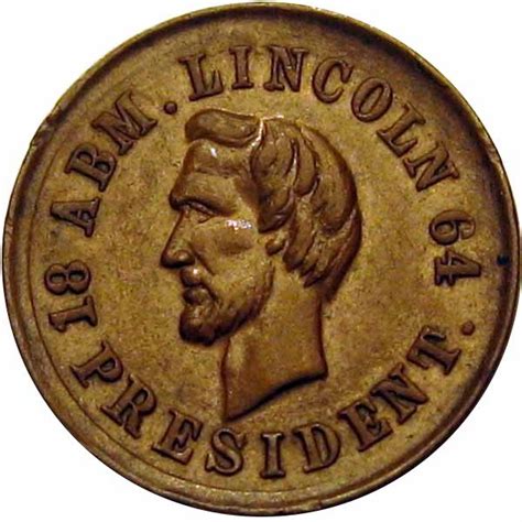 Civilwartokens 1864 Abraham Lincoln Traitors Patriotic Civil War