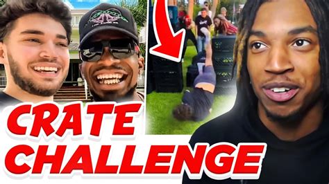 Blou Reacts To Adin Ross Crate Challenge Vlog Ft Ddg Teanna Trump Dc