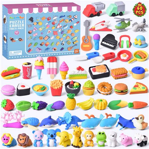 Snapklik.com : Erasers For Kids,60 PCS Cute Erasers For Kids, Fun Mini