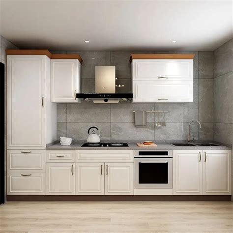 White Kitchen Cabinet Pvc Plastic Moulded Door Kitchen Cabinets