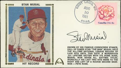 Stan Musial Autographed Memorabilia Signed Photo Jersey