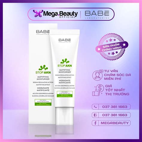 Kem Dưỡng Babe Stop AKN Mattifying Moisturiser 50ml CHÍNH HÃNG