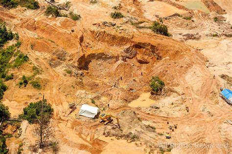 Overflightstock™ Gold And Diamond Mine Town Of Mahdia Guyana Aerial