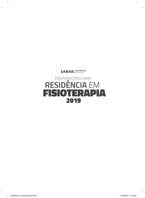 Pdf Fisioterapia Apresenta O O Livro Preparat Rio