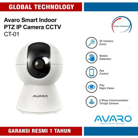 Jual NEW AVARO Smart Indoor PTZ IP Camera CCTV WiFi CT 01 Shopee