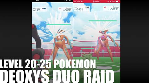 DEOXYS NORMAL DUO RAID WITH LEVEL 20 25 COUNTERS POKÉMON GO YouTube