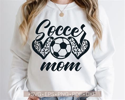 Soccer Mom Svg Soccer Mom Shirt Svgleopard Heart Svg Files Etsy