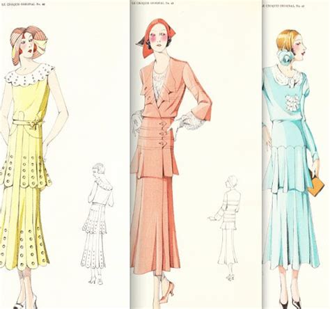 Pdf Of 30s Haute Couture Fashion Catalog Croquis Original 42 High