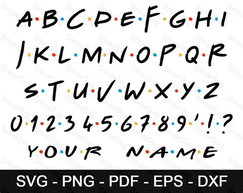 Friends Font SVG TTF Friends TV Show Friends Alphabet Svg - Etsy