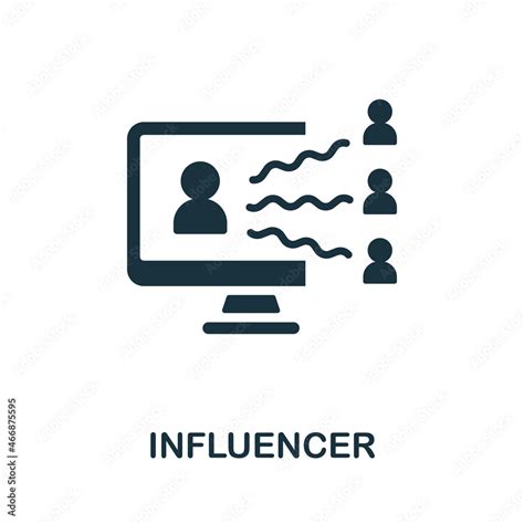 Influencer Icon Monochrome Sign From Social Media Marketing Collection