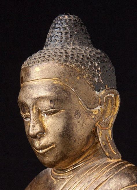 Antique Bronze Burmese Buddha Statue From Burma Original Buddhas For