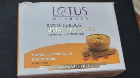 Lotus Herbals Radiance Boost Ubtan Face Mask Review Youtube