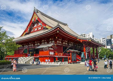 Asakusa Shrine Asakusa-jinja Is A Shinto Shrine. Rickshaw Guide ...