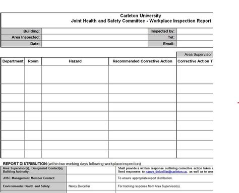 Sample Inspection Report Format