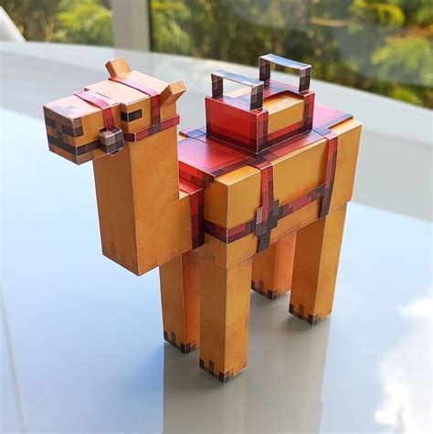 Pixel Papercraft Saddled Camel 22w42a Minecraft Designs Paper