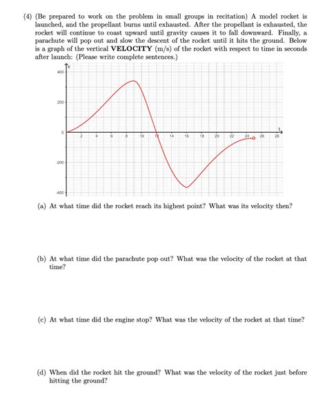 Solved (4) ﻿ A model rocket islaunched, and the propellant | Chegg.com