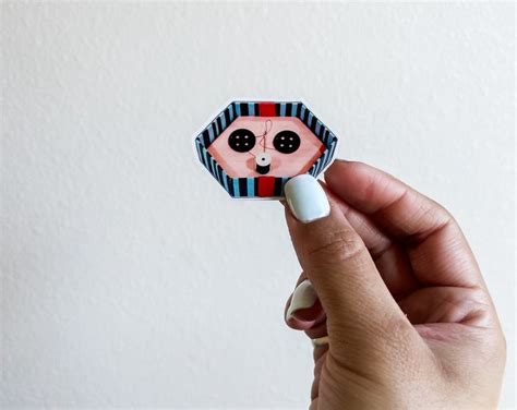 Coraline Button Eyes Sticker Etsy